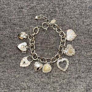 Kirks Folly New York Vintage silver locket charm bracelet